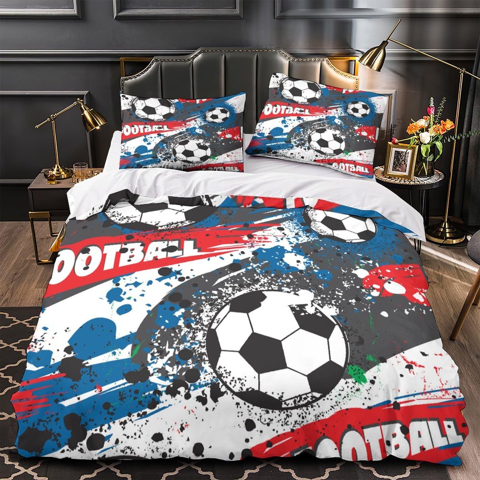 Housse de couette ado 3D streetstyle pour décoration chambre foot
