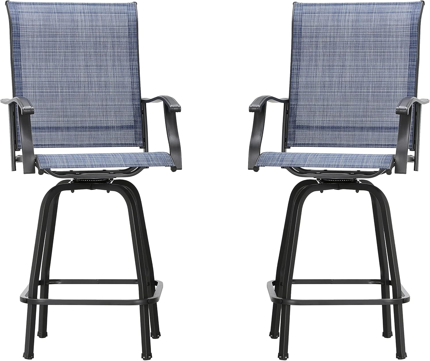 Amazoncom Lokatse Home 2 Piece Bar Height Patio Chairs Outdoor Swivel Stools Set Furniture With All Weather Metal Frame Amazoncom Lokatse Home 2 Piece Bar Height Patio Chairs Outdoor Swivel Stools Set Furniture With All Weather Metal Frame