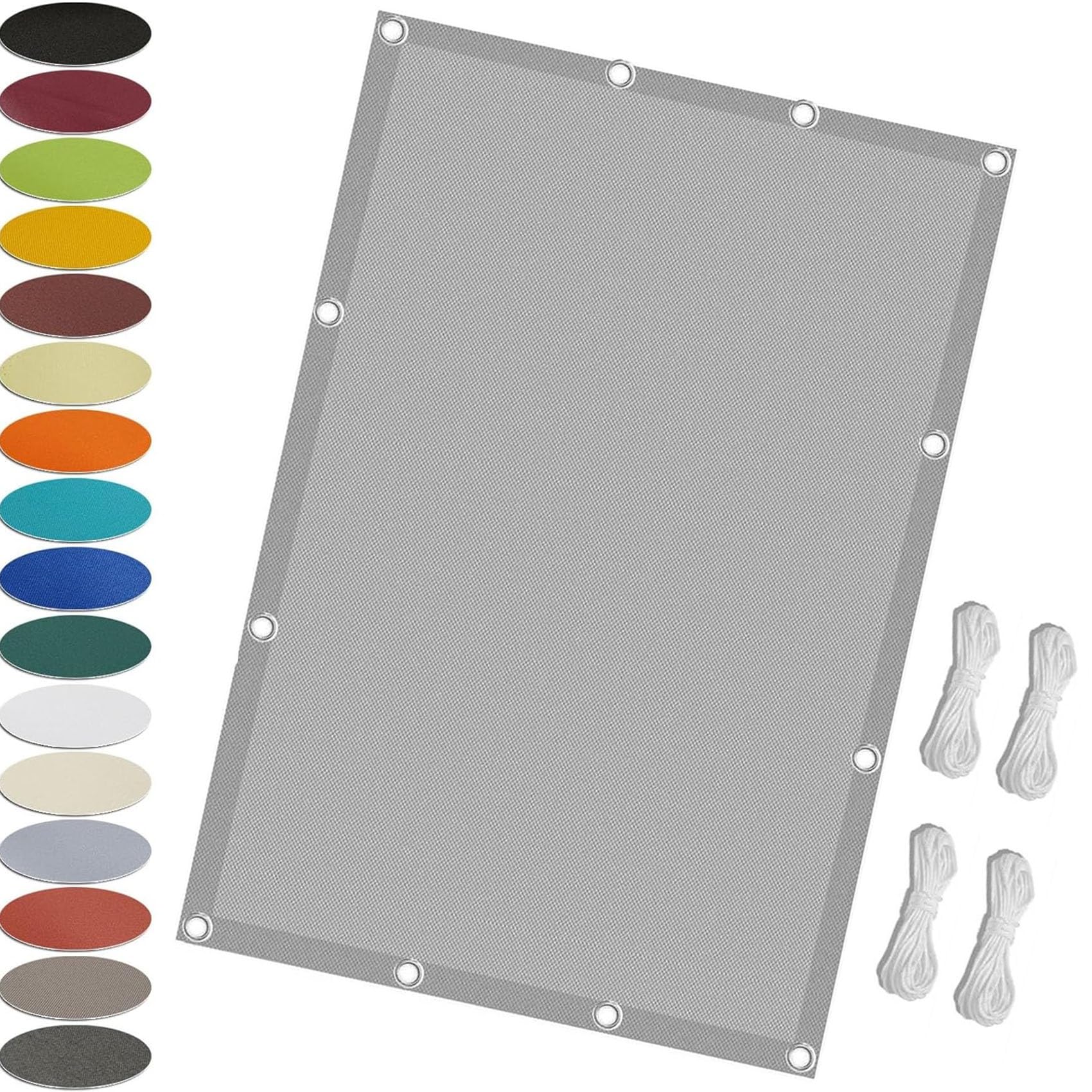 Voile d'ombrage gris clair pour des déjeuners agréables sur la terrasse