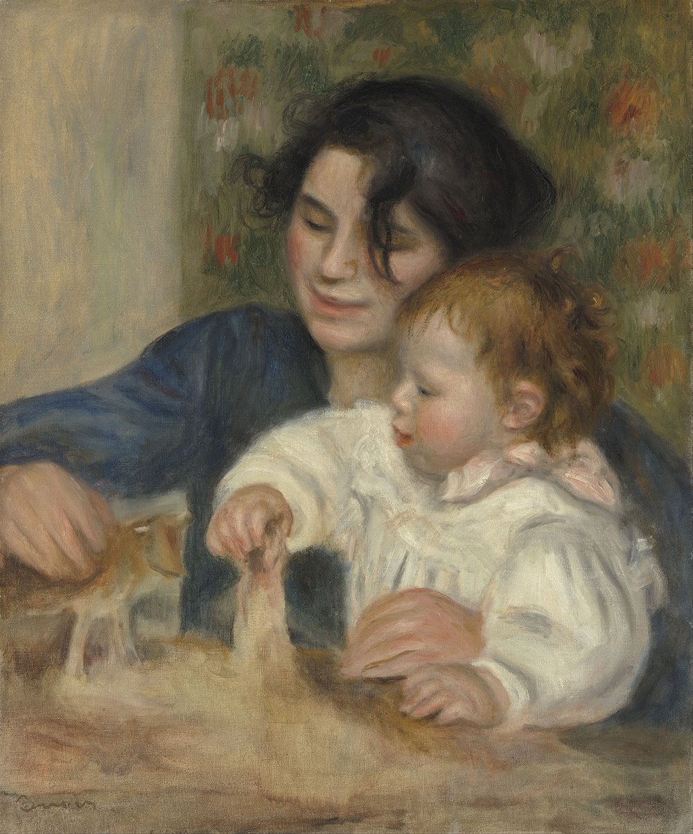 Lámina matte de Renoir premium con la obra pictórica Gabrielle and Jean