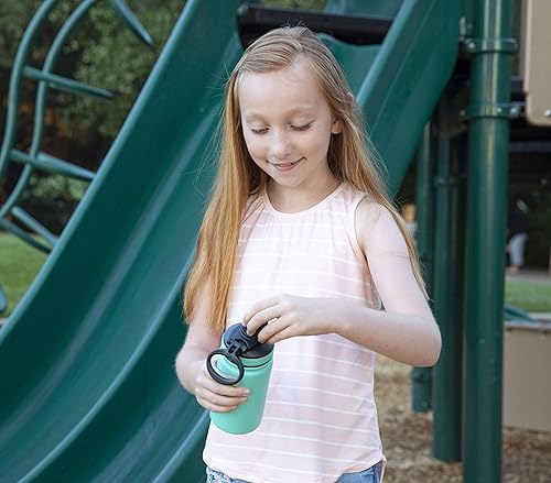 Miniatura 9 de MIRA Paquete de 2 botellas de agua de acero inoxidable de 12 onzas, termo de metal que mantiene el frío durante 24 horas, el calor durante 12 horas,