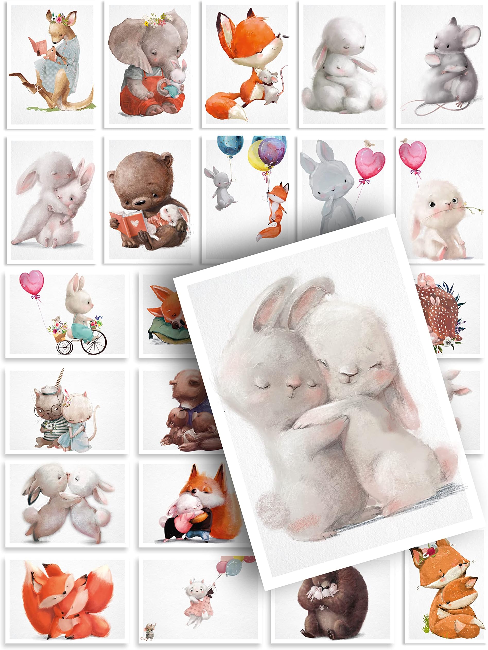 BIROYAL Romantische Postkarten Set - 27 A6 Karten Mit Umschlägen