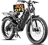 Romeo Pro Ⅱ Romeo Pro[2024 Newest] 3000W Peak 1600W 60A Electric Bike for Adults, 26 Fat Tire Electric Mountain Bike Full Suspension Long Range 100-200 Miles EBikes, UL Certified