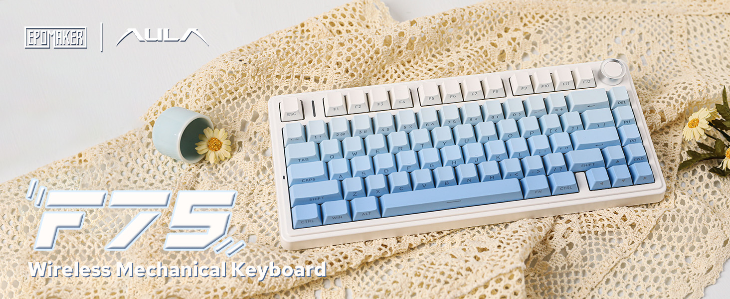 Amazon.com: EPOMAKER x Aula F75 Gasket Mechanical Keyboard, 75