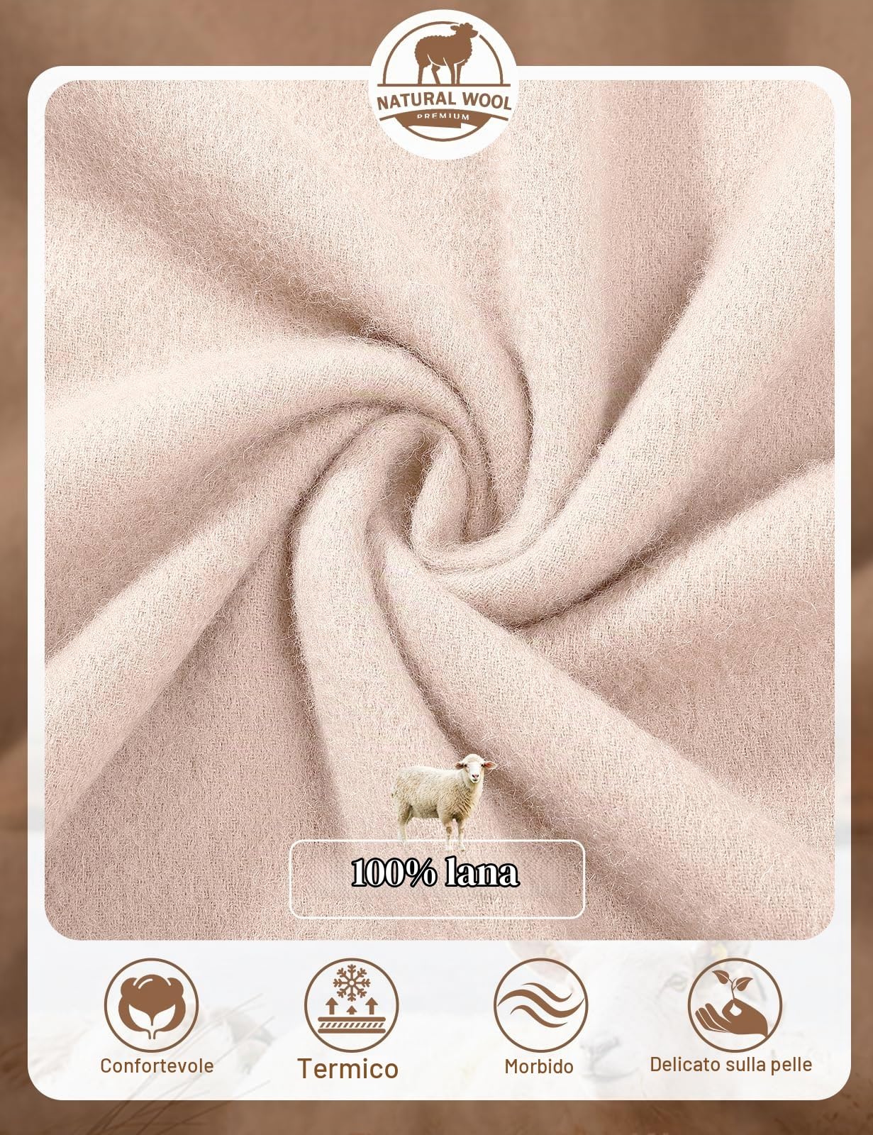 Xnova Sciarpe Donna Cashmere Invernale Scialle in Lana Caldo e Morbide Stola Elegante Cerimonia Tinta Unita Foulard e Spesso Grande Lungo con Scatola Regalo