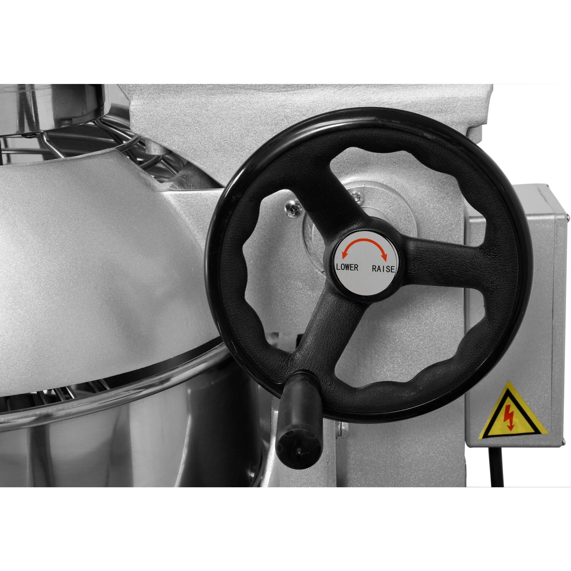YATO Robot kuchenny planetarny 35 l, 4,5 kg ciasta, ugniatarka do lekkich zadań, 1100 W, akcesoria ze stali nierdzewnej, wszechstronne mieszadło z 3 prędkościami, trwałe użytkowanie przemysłowe