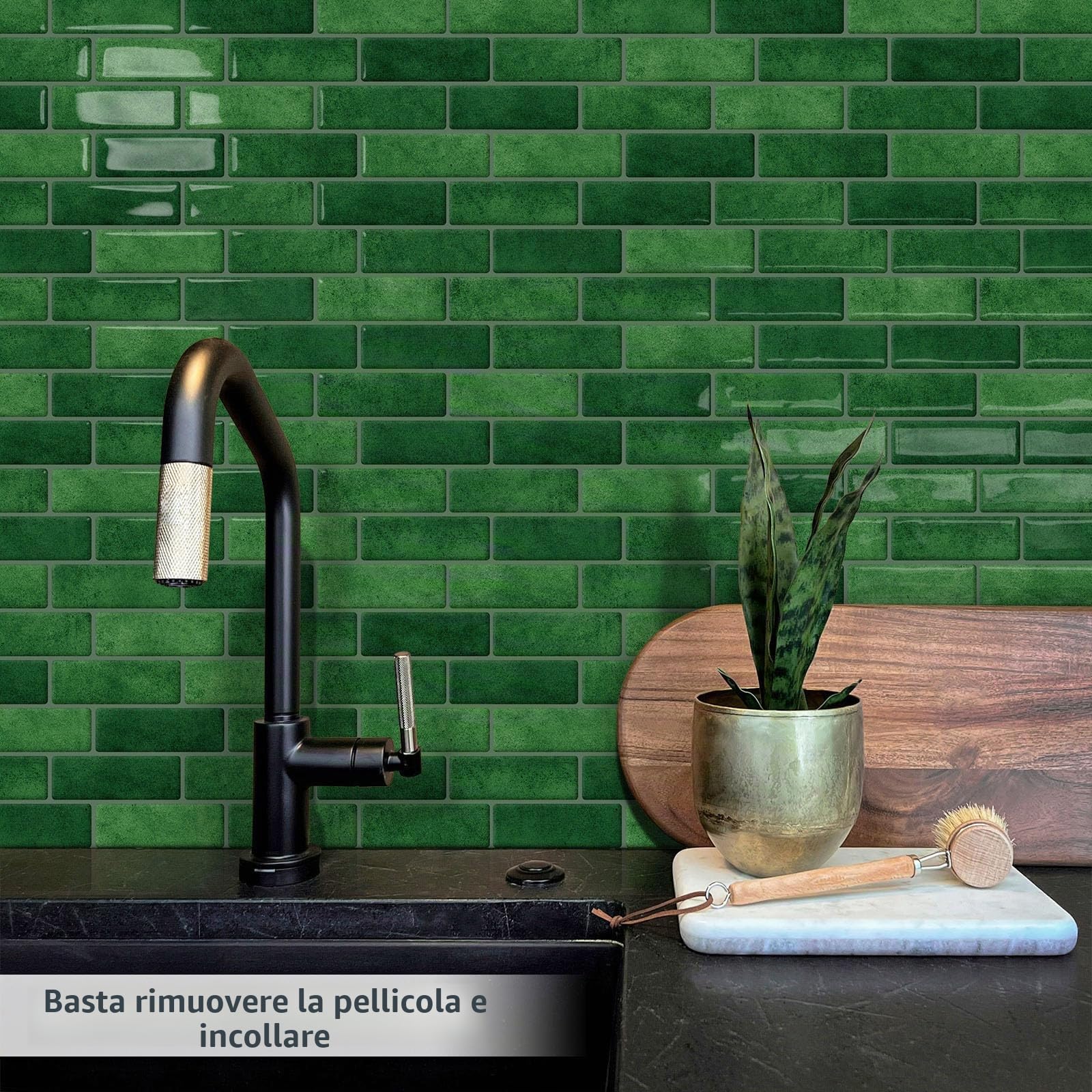 DEWOO Piastrelle adesive per cucina 3d piastrelle adesive da parete 10 fogli