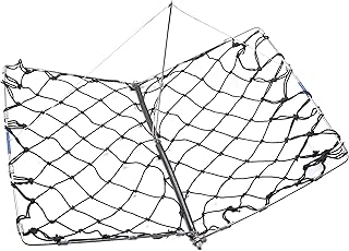 AirFly Foldable Crabjaw Trap with Bait Clip - Redesigned Rectangle Castable Crab Hawk Pot/Ring for Dungeness and Blue Crabs in FL, OR, WA, TX, and CA, Designed in San Francisco, USA