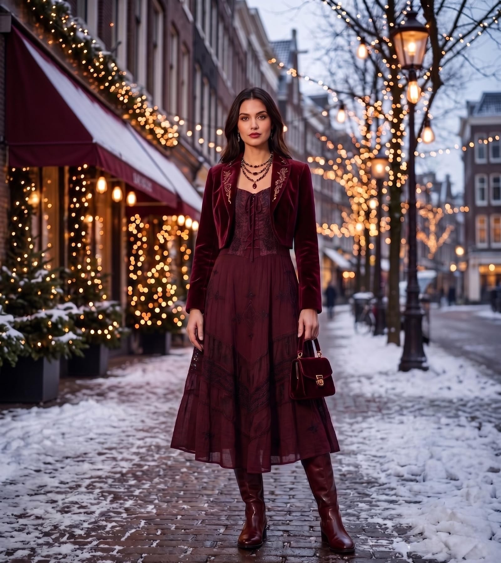 Sakkas Mirabel Robe Manches Kimono Style Corsage Floral Délavée Brodée