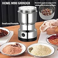 Vista 5 de Electric Coffee Grinder,Multifunctional Coffee Bean Grinder,Food Grade 18/10 Stainless Steel Blades,Lightweight Design,Suitable for Beans,Spices and