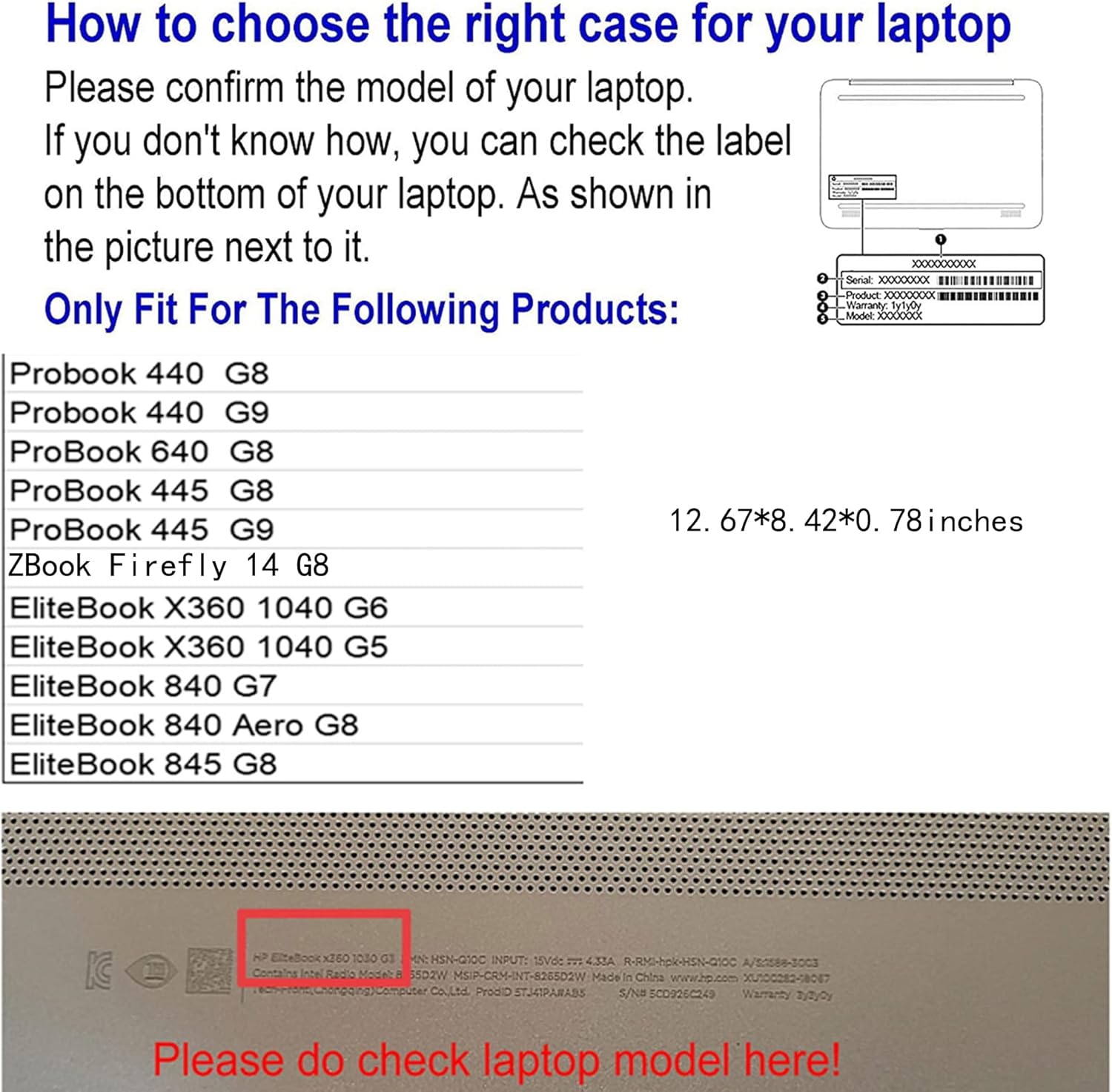 Laptop Sleeve for HP ZBook Firefly 14 G8/ ProBook 445 G9/G8/640 for EliteBook 1040 G5 G6/840 G7/Aero G8 Series Laptop Drop-Proof Leather case (Wine red)