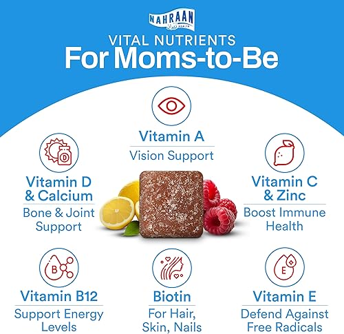 Miniatura 3 de Gomitas prenatales halal para mujeres, vitaminas prenatales de gomitas halal con DHA y ácido fólico para antes, durantesdespués del embarazo, 60