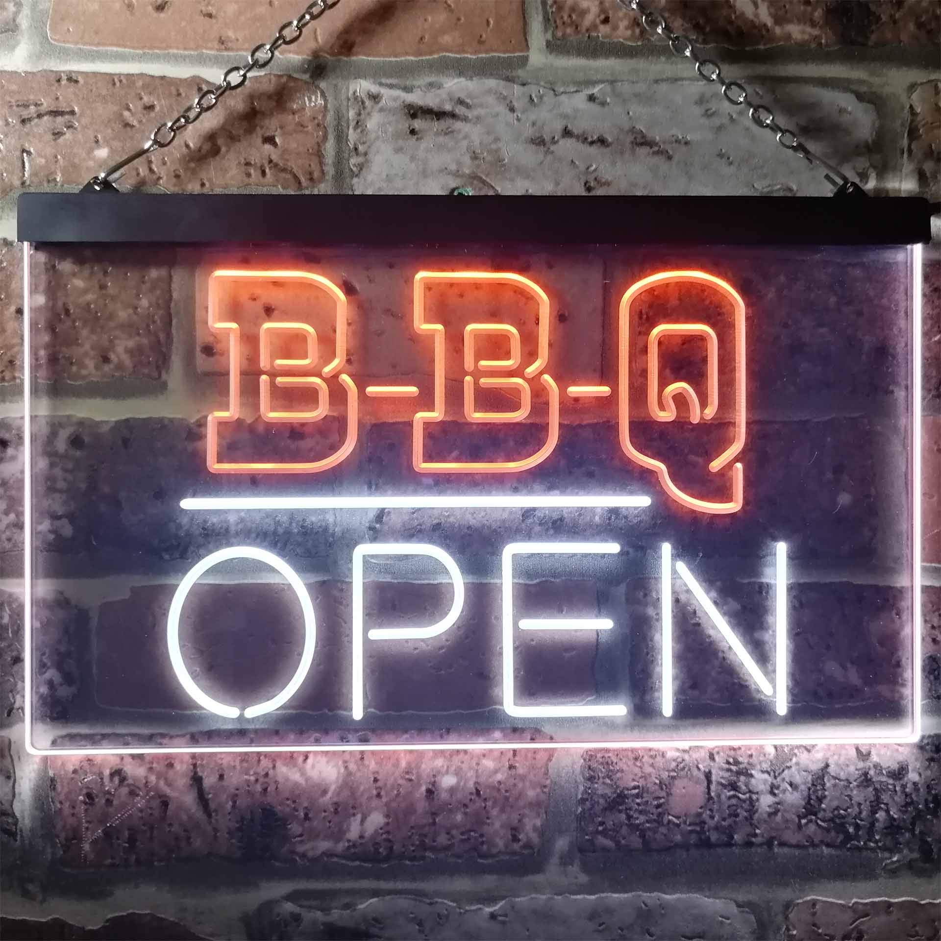 ADVPRO BBQ Pig Restaurant Open Display Dual Colour LED