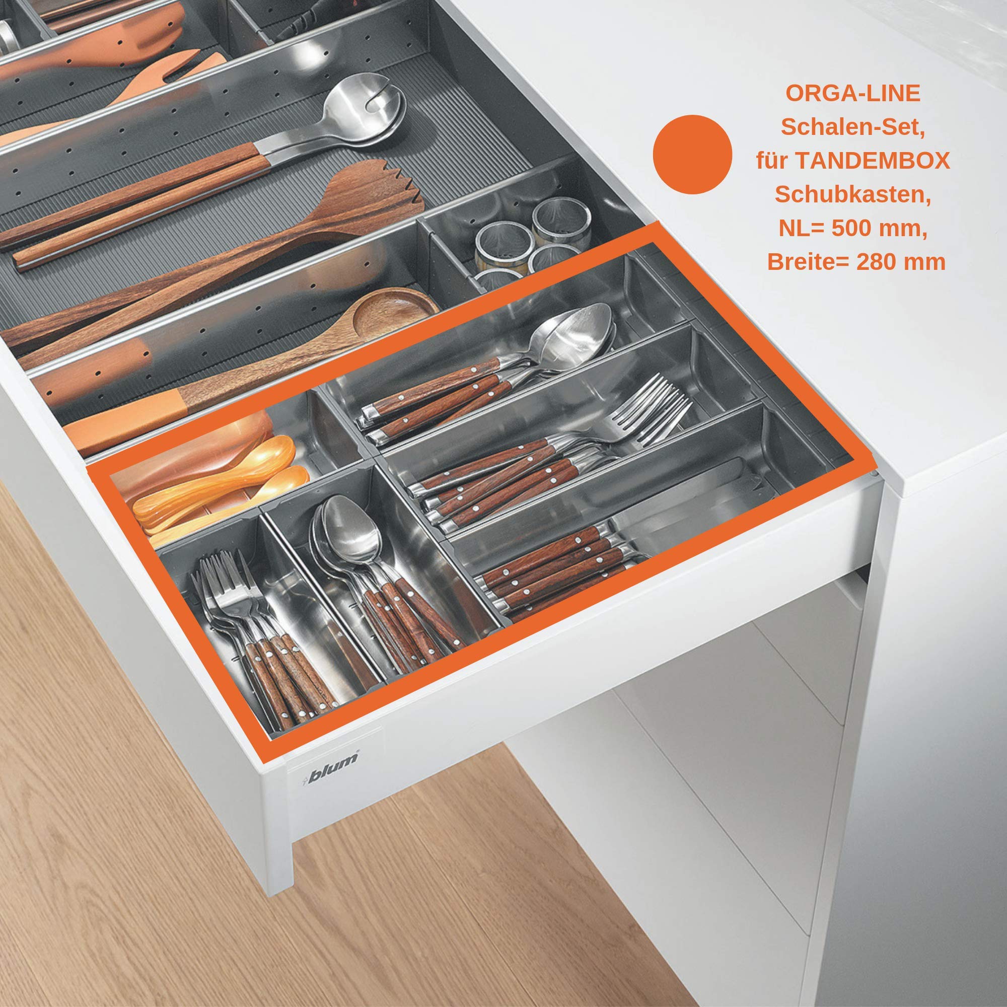 Blum 20F250M00 LRセット Divisor de Talheres para Tandembox 500 x 280 mm ZSI.500BI3 Blum