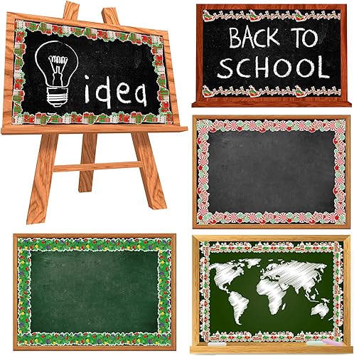 Miniatura 4 de 70 piezas de tablón de anuncios de Navidad, borde de Navidad, Papá Noel, muñeco de nieve, alce, luces de regalo, decoración de bordes de Navidad