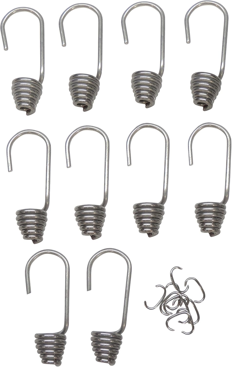 No Rust Stainless Steel Shock Cord Hook And Hog Ring Crimp 3/16 inch 1/4 inch (10 Pack