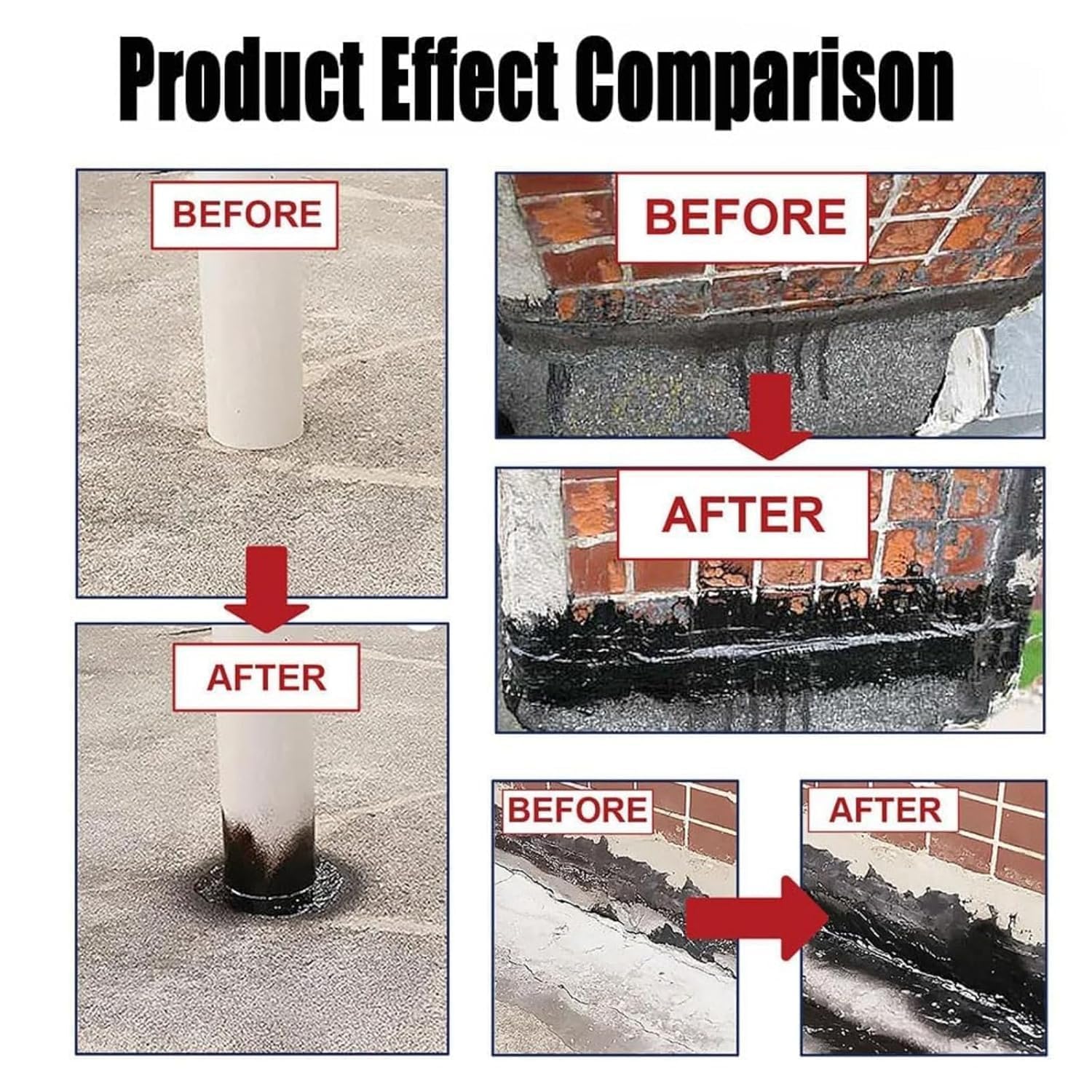 Inbuyus Leak Sealants Spray, Leak Repair Waterproof Sealant Spray, RoofLeak Repair Sealants Spray, for Exterior Wall Gap Repair Works on Most Materials (5 pcs, 1)
