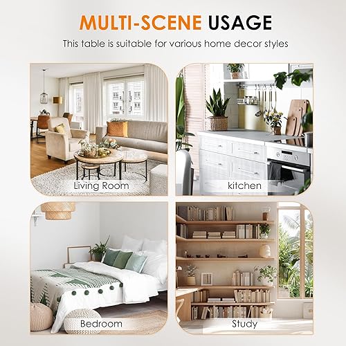 Miniatura 158 de DlandHome Escritorio pequeño para computadora de 31.5 pulgadas, mesa de escritura para espacios pequeños, mesa de estudio, escritorio para Nogal