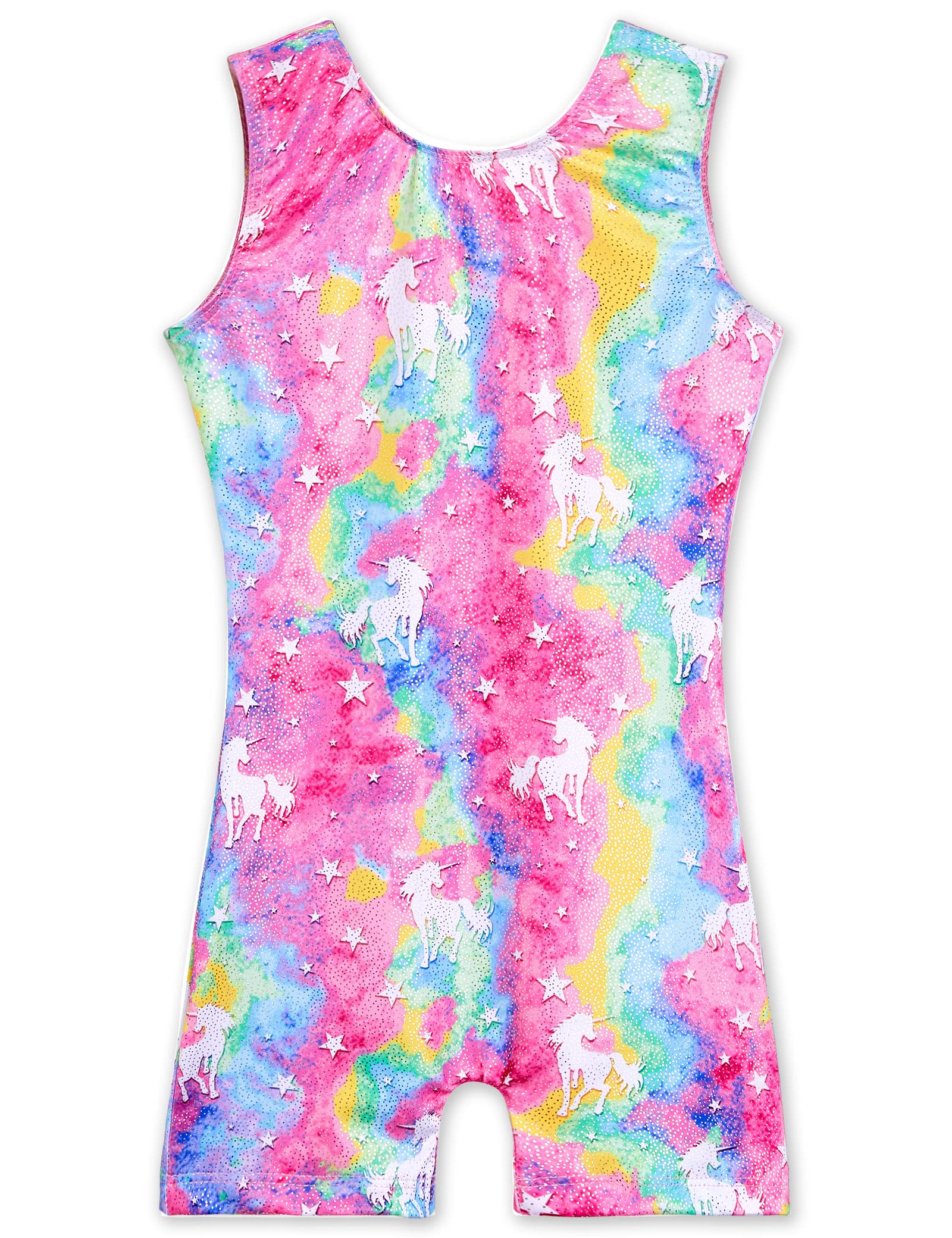 TENVDA Leotards for Girls Gymnastics One Piece Biketard（Multiple Colors）