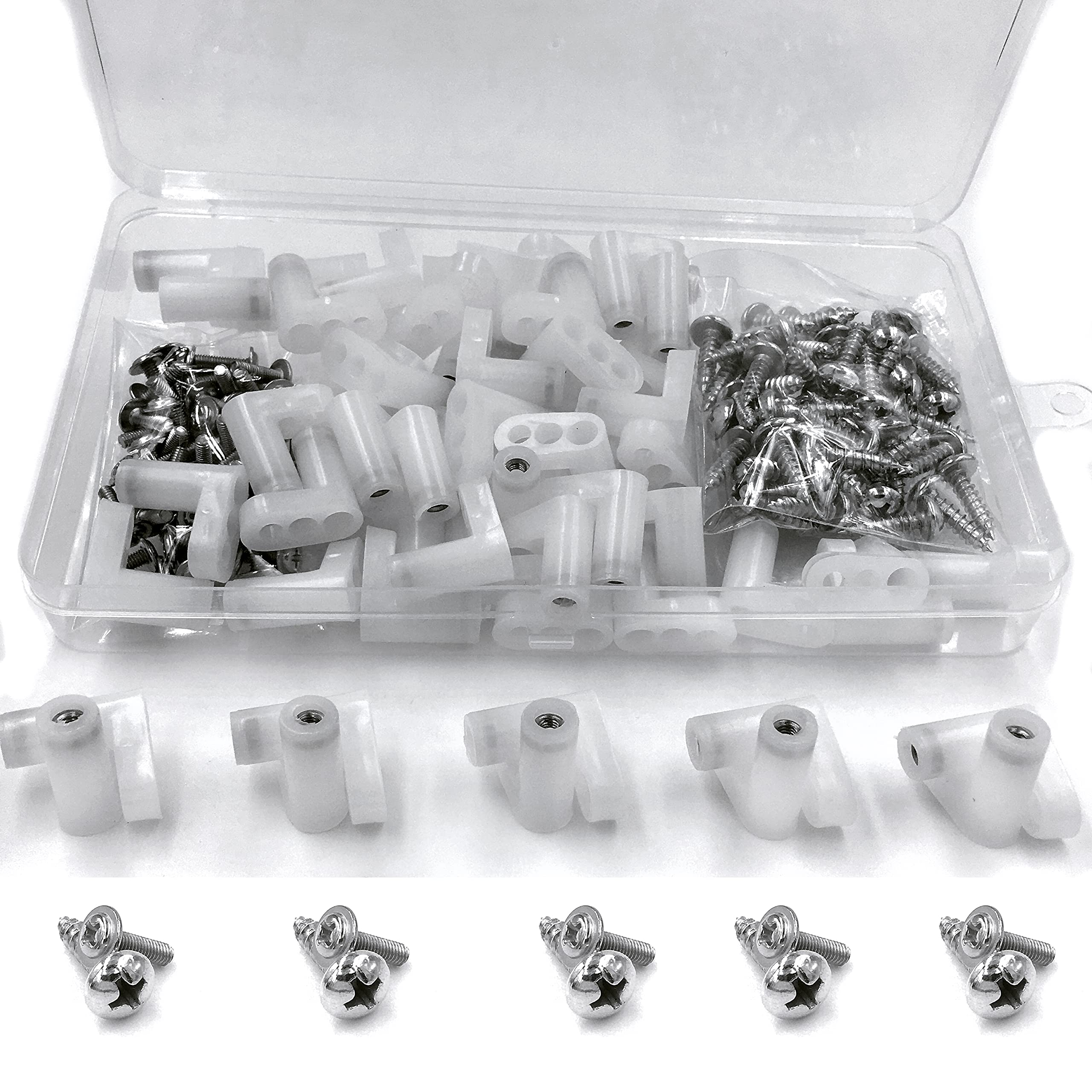 50 PCS Circuit Board Plastic Standoffs Mounting Hardware,Motherboard Standoffs Foot Offs and Screws