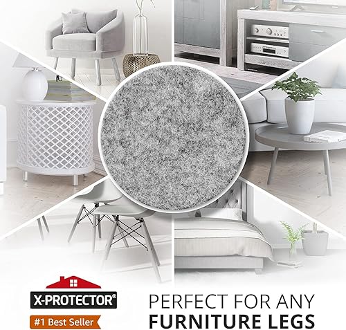 Miniatura 38 de Almohadillas de fieltro protectoras para muebles de X-PROTECTOR - 48 almohadillas de fieltro, protectores de suelo de madera o suelos duros