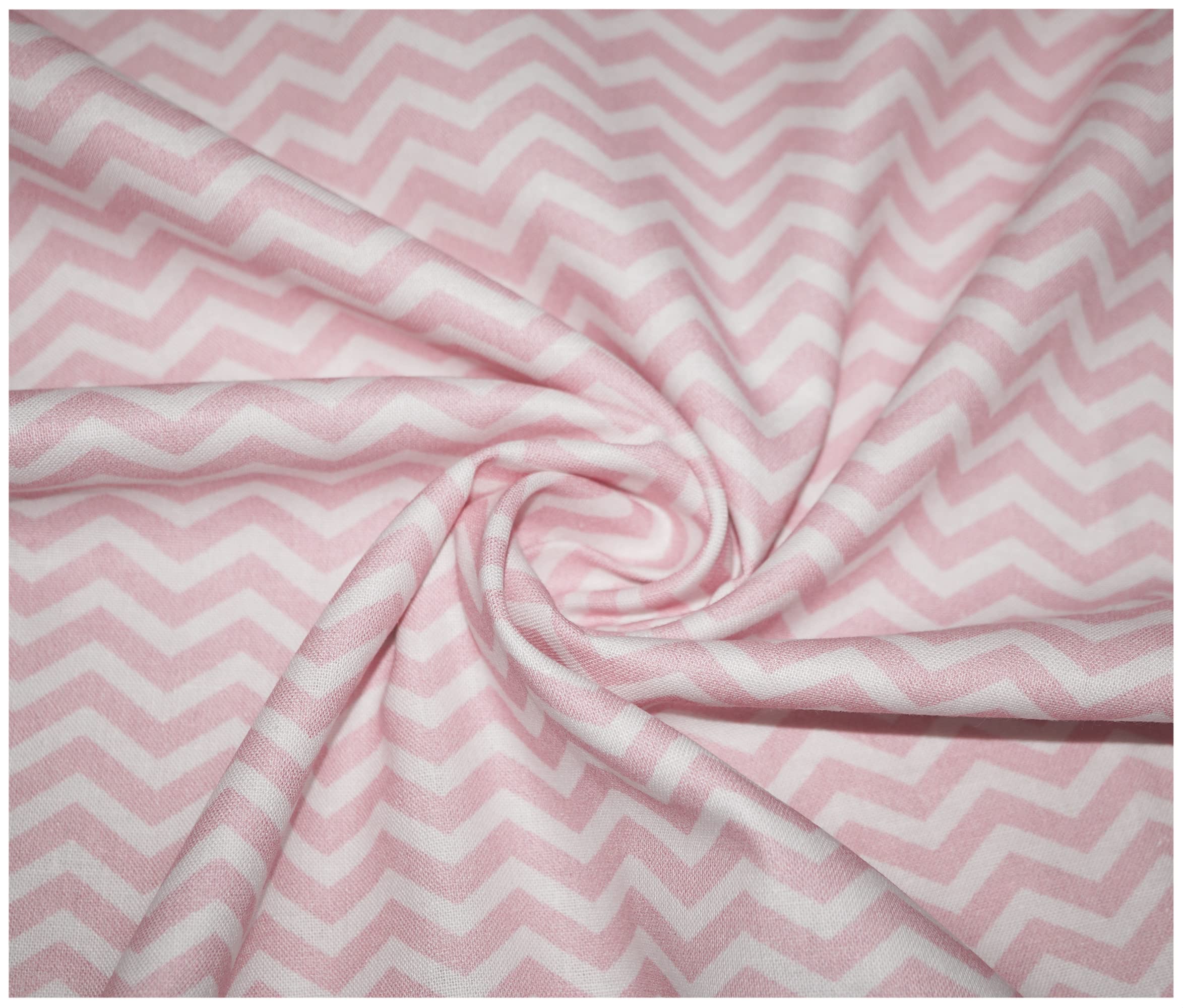 100% Cotton Chevron Zig Zag Poplin Fabric Sewing Arts & Crafts Dressmaking in 13 Colours (1 Metre (100 x 140cm), Candy Pink)