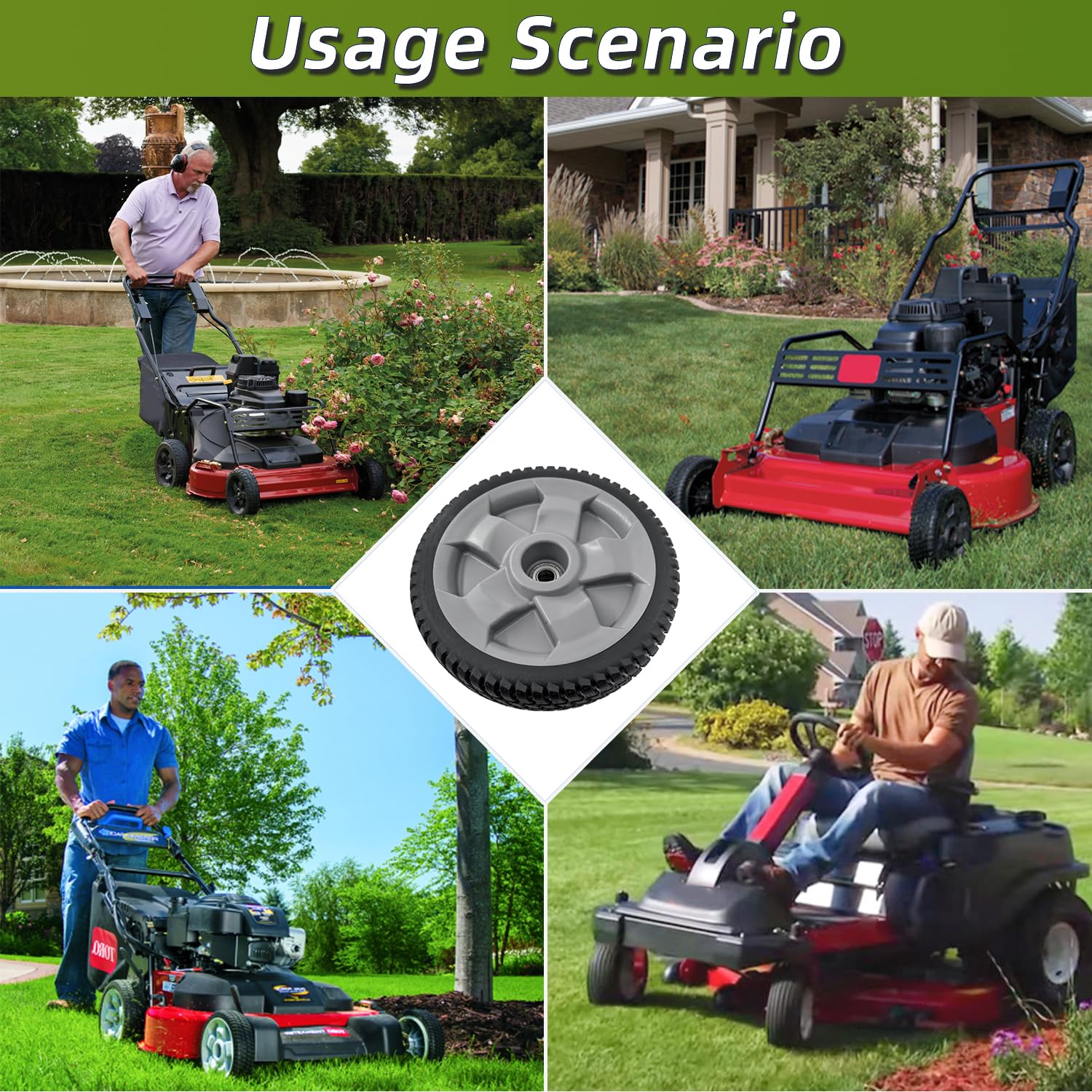 2 ruedas delanteras de 8 pulgadas para cortacésped Toro 125-2510 TimeMaster de 30 pulgadas 20199 20200 20975 20976 20977 20978 21199 21200 21818199 0 218 11 unidades