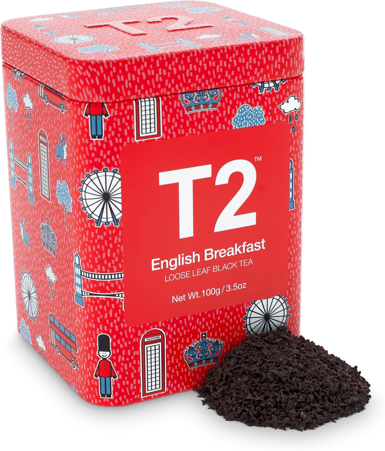 T2 English Breakfast Black Tea, Loose leaf Black Tea in T2 Icon Tin