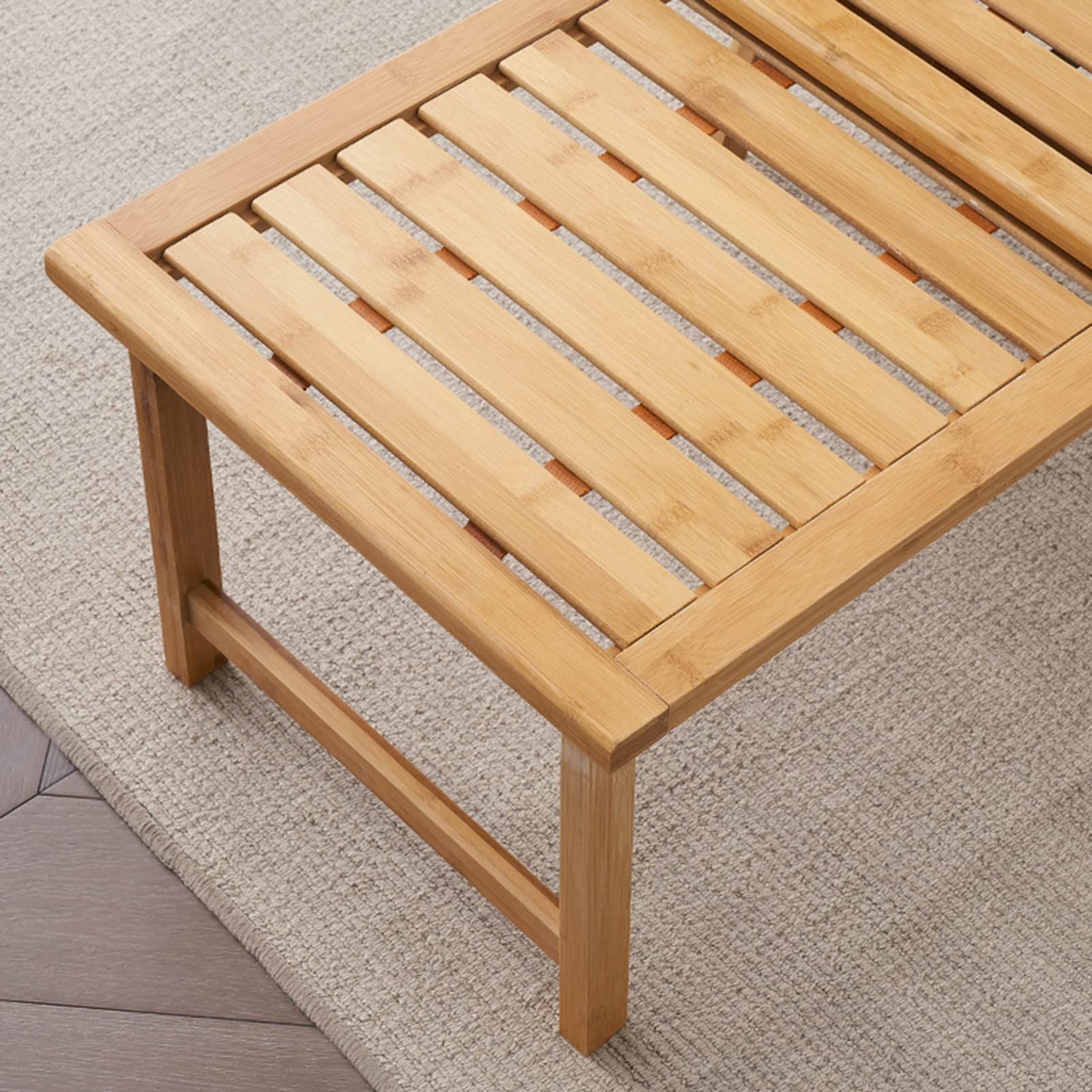 Sdraio reclinabile Pieghevole, Lettino Prendisole in Legno per Giardino/Patio, Sedia a Sdraio reclinabile Regolabile in 5 Posizioni, Lettino Prendisole da Esterno con poggiapiedi esteso, co