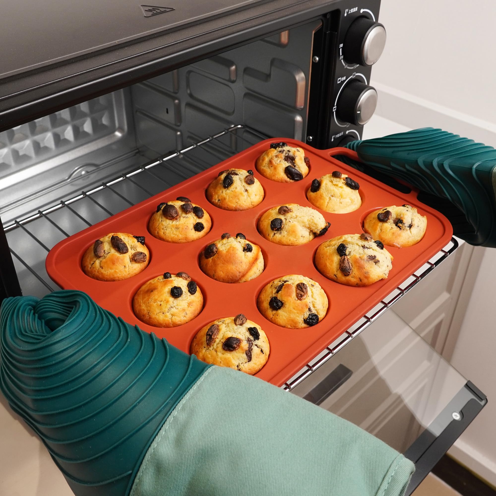 2 moldes de silicona para magdalenas y cupcakes