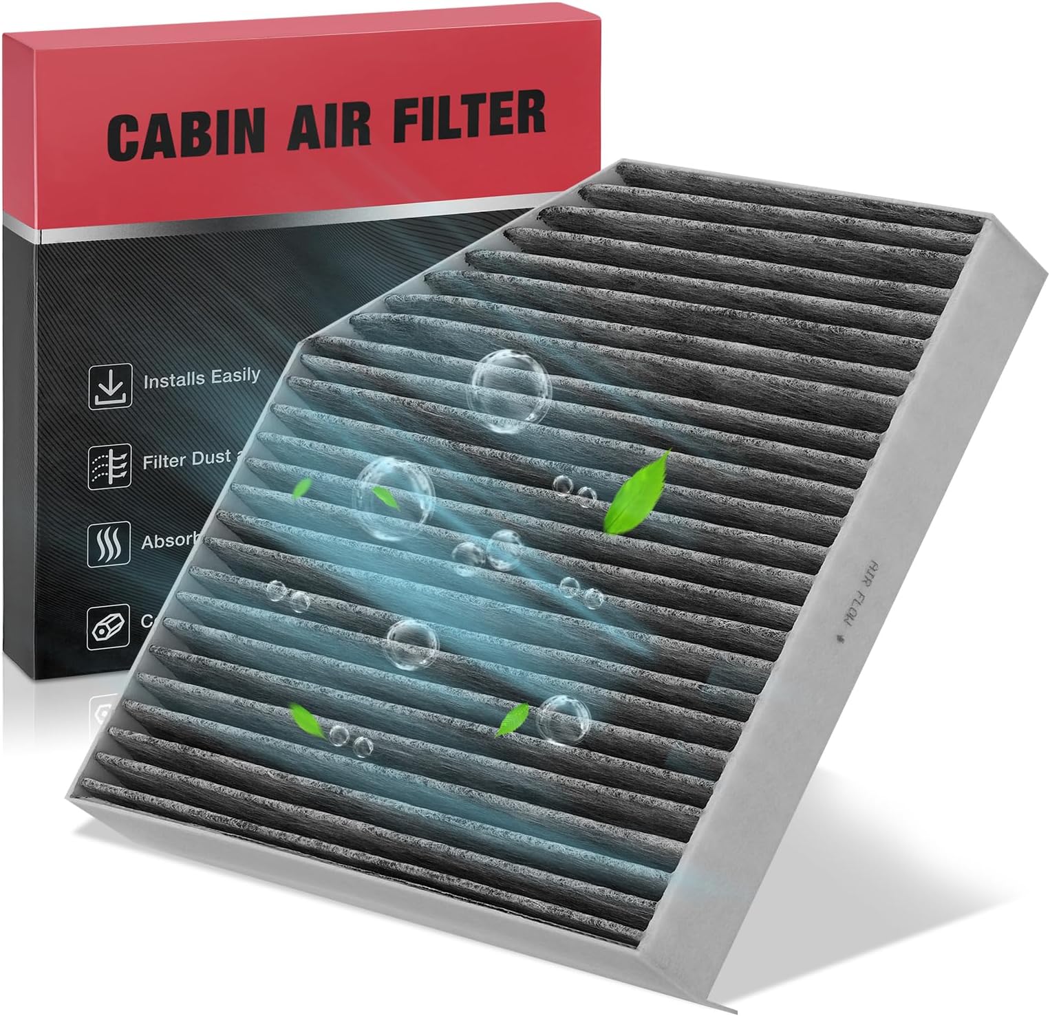 Cabin Air Filter with Activated Carbon Compatible with Audi A6/A6 Quattro/A7 Quattro 2012-2018, A8 Quattro/S6/S7/S8 2013-2018, RS7 2014-2018, A6/A8 Quattro 2012-2016, Replace# CF11436