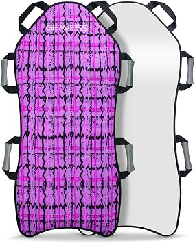 Foldable Snow Sled 45"18", Fits 2 Children or 1 Adult, Portable and Lightweight, Strong and Durable, Sturdy Fabric Stitching, Handles with Steering, Snow Winter Fun Pink