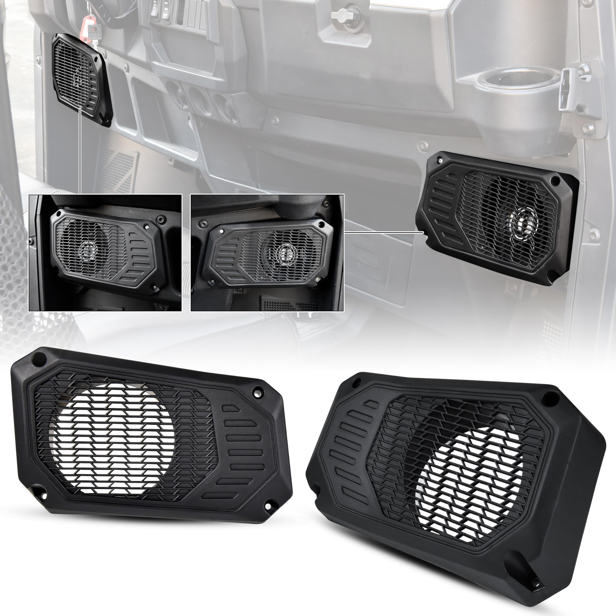 SAUTVS Under Dash Speaker Pods For Polaris Ranger XP/1000 (2018-2024 - View #5