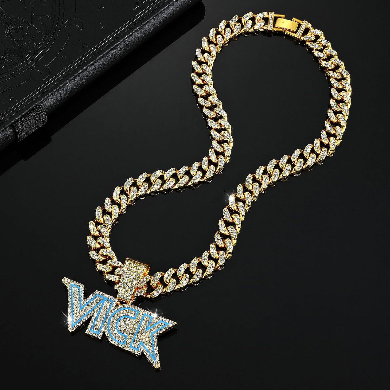 Miami Cuban Chain Ice Tiger Head Miami Cuban Link Chain Necklace - Gold/Silver Plated Cubic Zirconia Hip-Hop Jewelry Gift For Men - Image 2