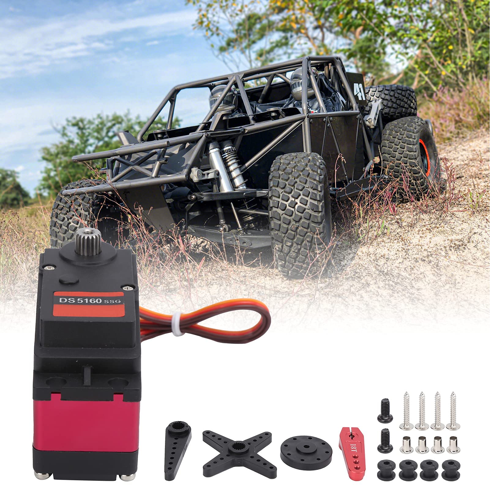 60KG Cyfrowe Serwomechanizmy ze Stali Nierdzewnej o Wysokim Momencie Obrotowym i Dużej Prędkości dla 1/8 1/10 1/12 RC Car Ship Robot