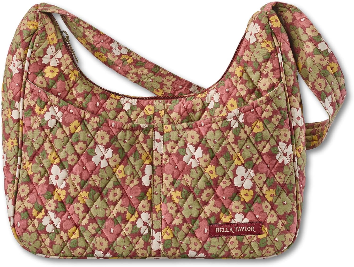 Bella Taylor Blakely - Hobo Shoulder Bag for Women - Lightweight Quilted Fabric Purse with Pockets