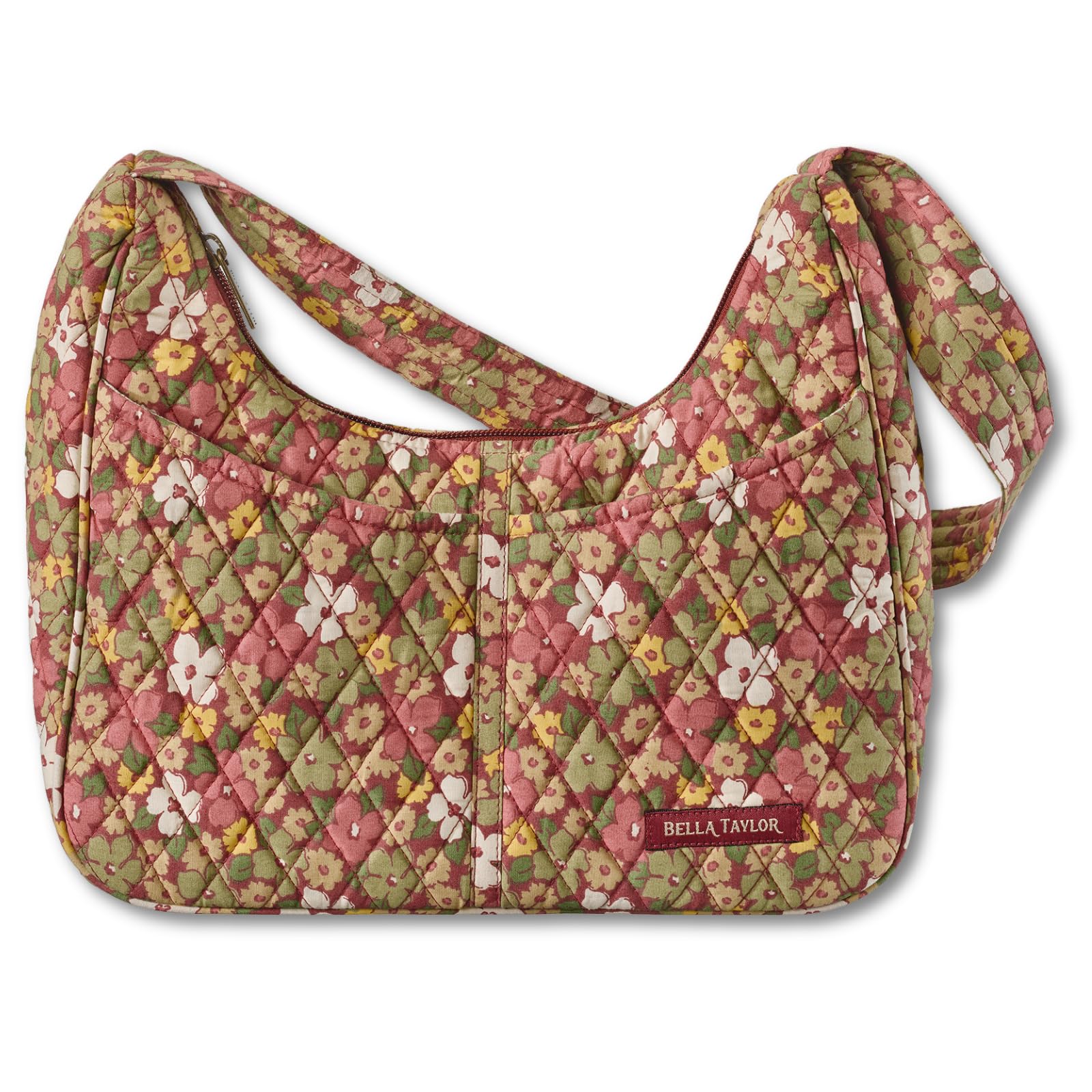 Bella Taylor Blakely - Hobo Shoulder Bag for Women - Lightweight Quilted Fabric Purse with Pockets