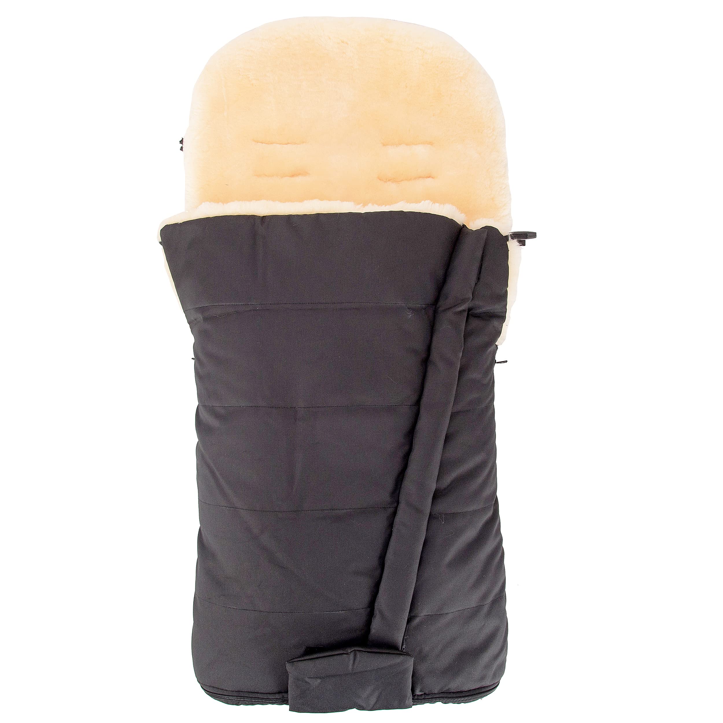 Saco de abrigo para bebé de piel de cordero para cochecito, saco de abrigo de piel médica, resistente al viento y al agua, con ranuras para cinturón, 100 x 50 cm