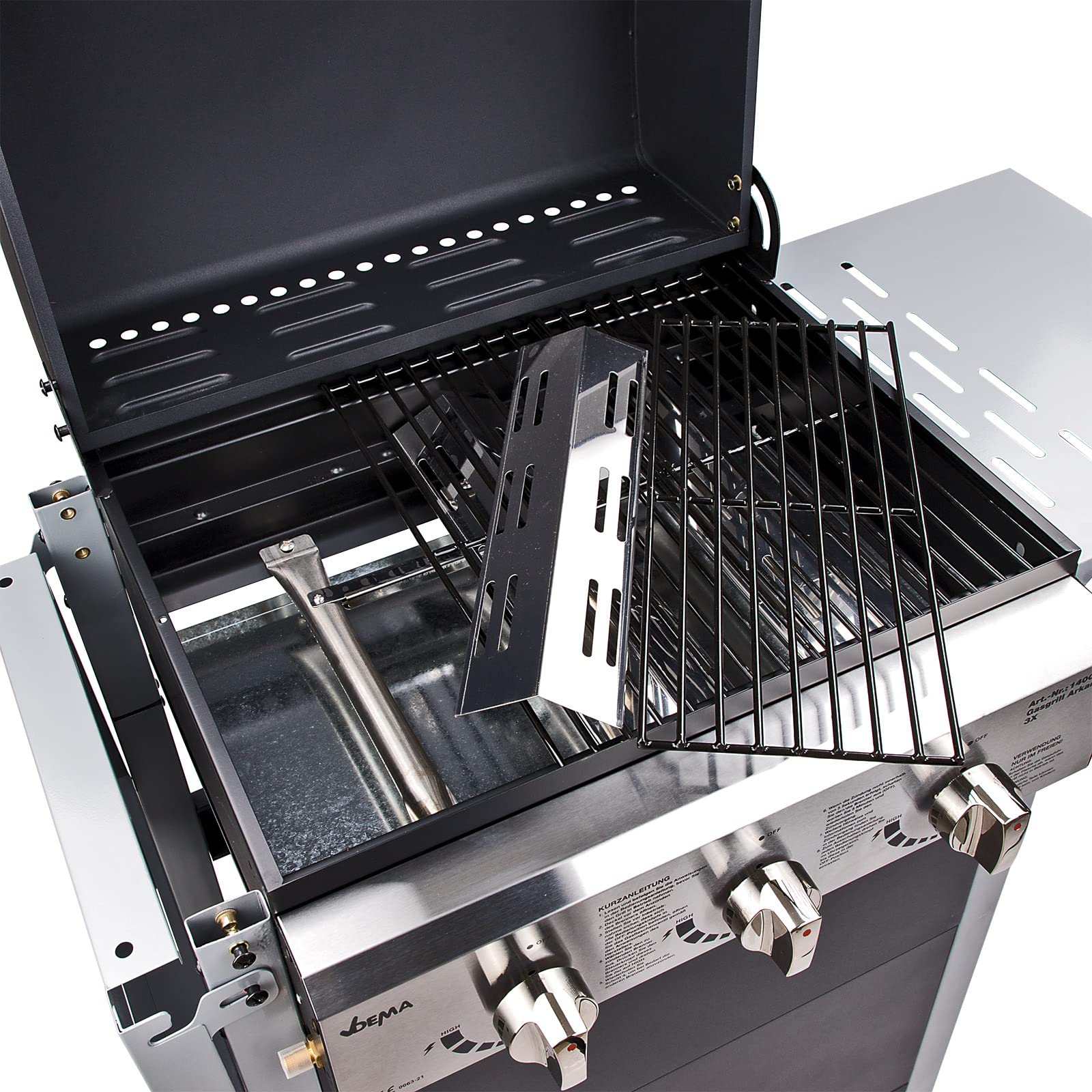 Barbecue a gas a 3 fiamme 8,1 kW 107 x 52 x 103 cm