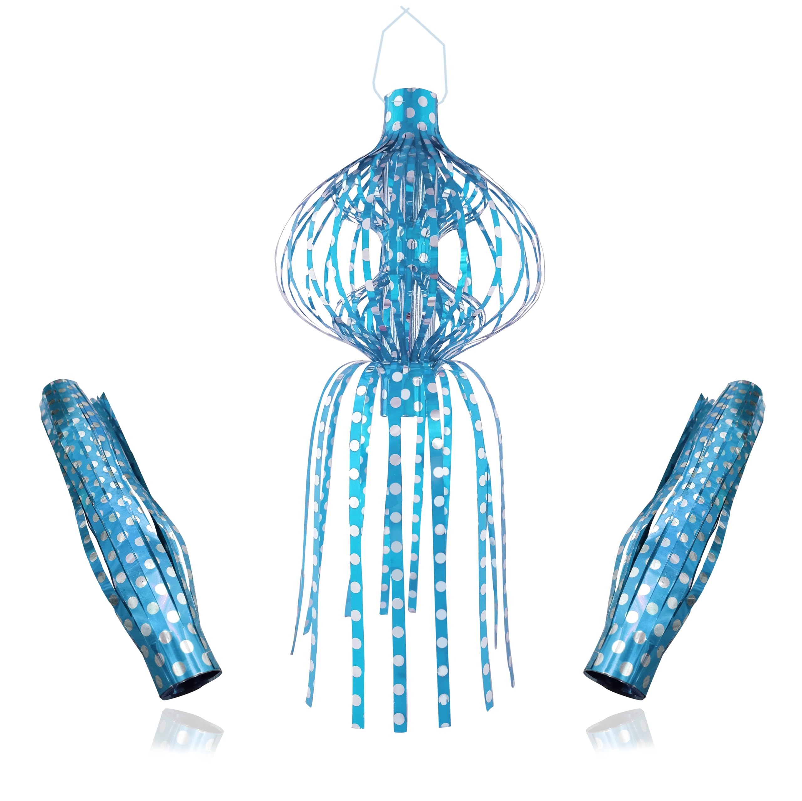 DEN DECORATION Premium Triple Dome Folding Metallic Paper Hanging Lantern Kandil (10 Pieces) (Lake Blue) (B0CZ3LHCQC) Amazon Price History, Amazon Price Tracker