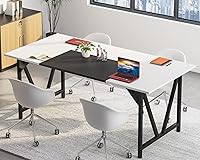 Vista 2 de LITTLE TREE Mesa de conferencias de 6 pies, mesas de reunión modernas, mesa rectangular de seminario de entrenamiento, escritorio de sala de juntas