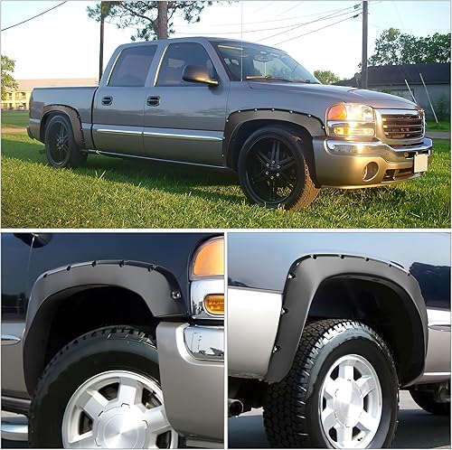 Miniatura 8 de LEDKINGDOMUS Kit de guardabarros delantero y trasero compatible con Chevy SilveradoGMC Sierra 1500 2500HD 3500HD 1999-2006 (incluidos los modelos