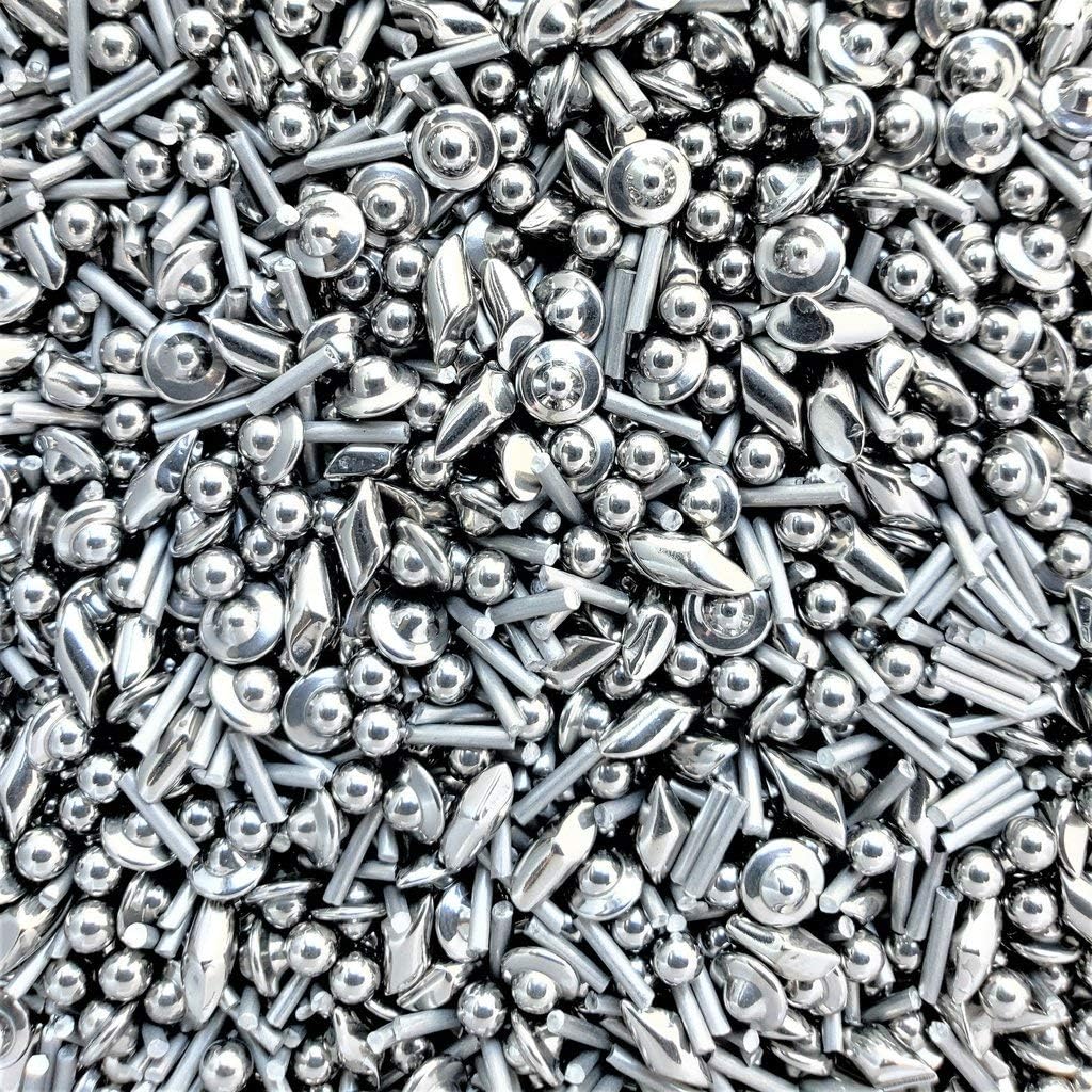 1 LB 1/8" Stainless Steel Tumbling Media Shot Jewelers Mix 4 Shapes