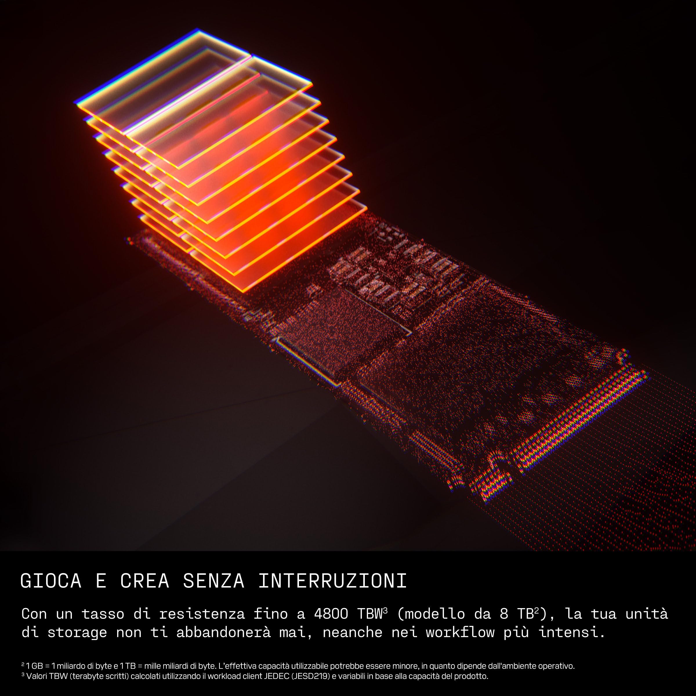 SANDISK Optimus GX PRO 850X NVMe SSD 8 TB (fino a 7.200/6.600 MB/s velocità di lettura e scrittura sequenziali, M.2 2280, PCIe Gen 4.0, fino a 4.800 TBW) Espansione di archiviazione per gaming