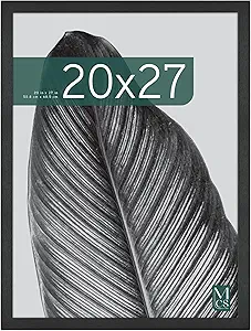 MCS Studio Gallery 20x27 Poster Frame Black Woodgrain, Vertical & Horizontal Wall Hanging Large Picture Frame for Photos, Posters & Art Prints (1-Pack)