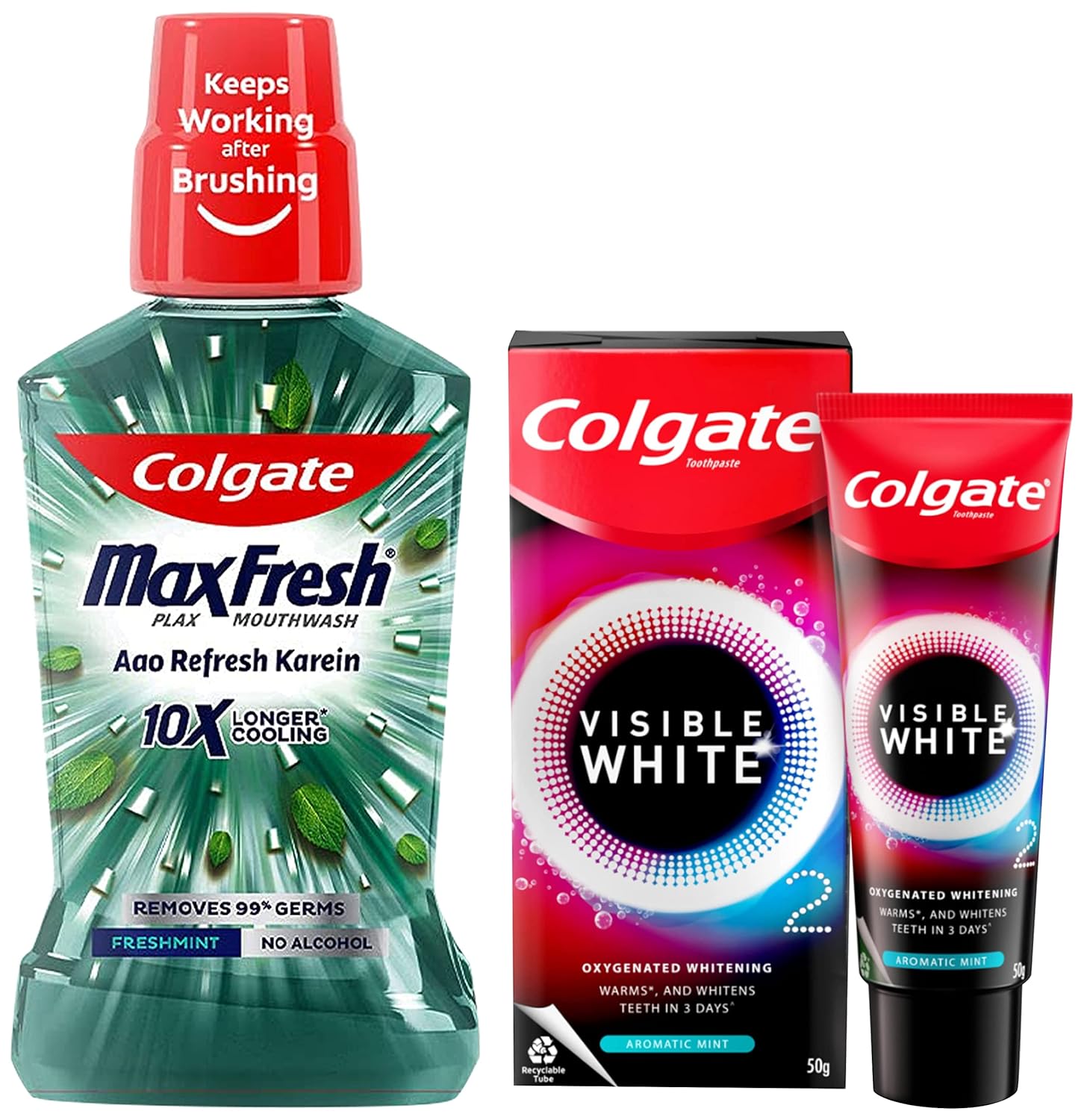 Buy Colgate Plax Fresh Mint Mouthwash, 0 Alcohol 500 ml & Colgate