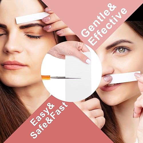 Miniatura 5 de 600 tiras de cera no tejida, 2 tamaños de tiras de cera depiladora corporal y facial, papel para depilación, tiras de cera de belleza para piernas,