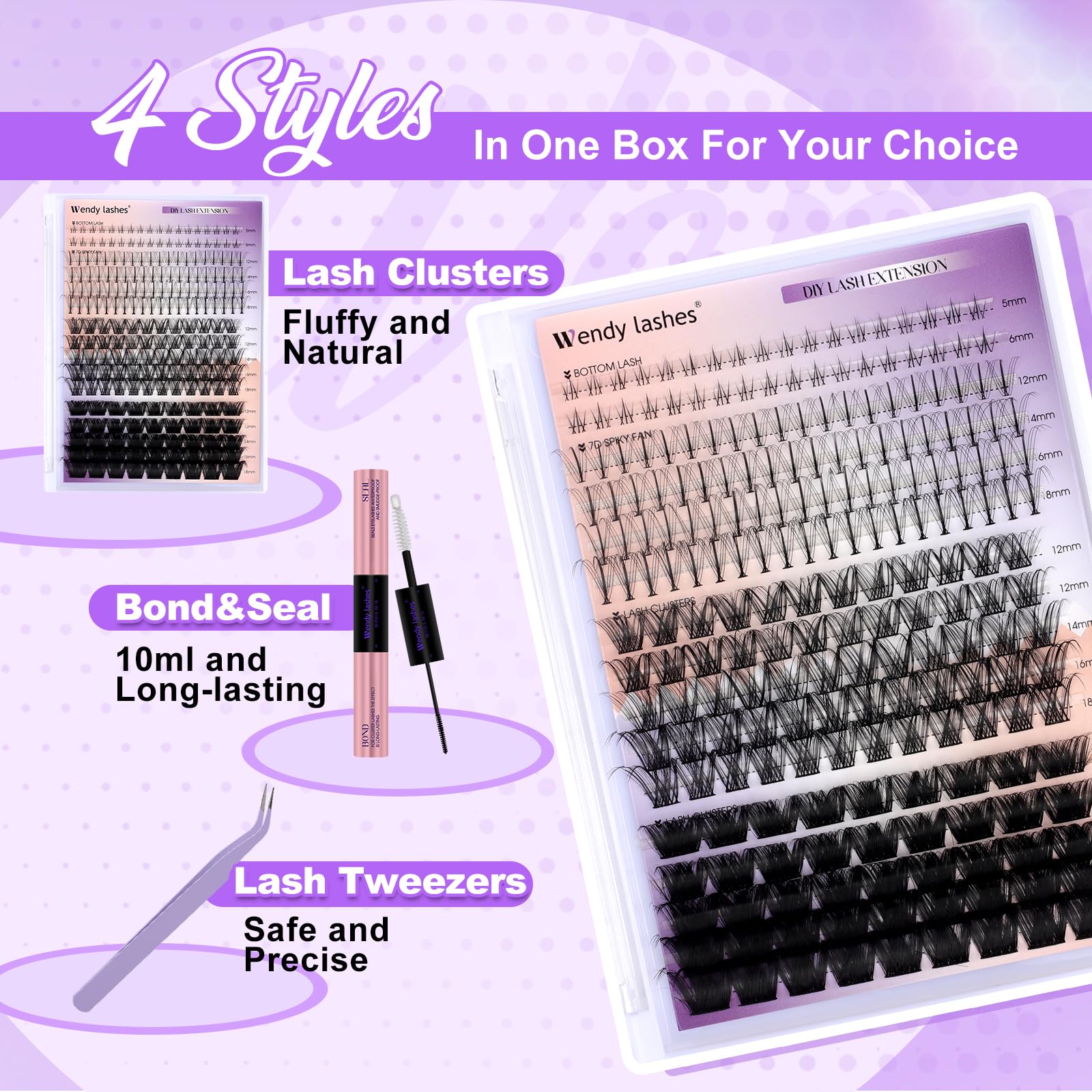 Snapklik.com : Lash Clusters Kit Lash Extensions DIY Multi-type Mixed ...