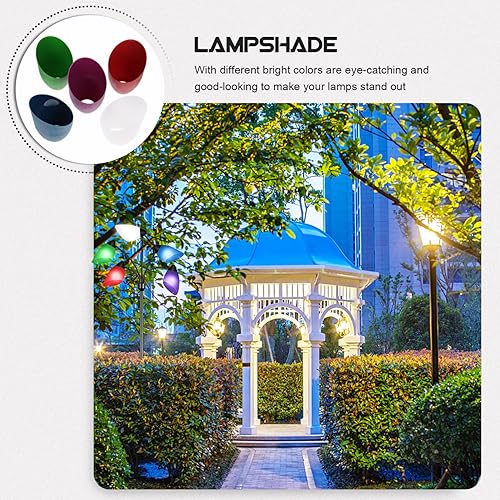 Miniatura 8 de 5 unids pantalla de lámpara de repuesto de plástico pantalla herradura lámpara lámpara de pie cubierta de luz para lámpara de araña