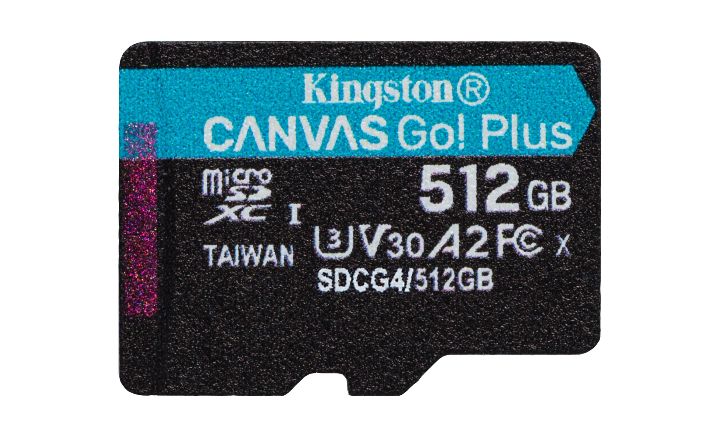 Kingston Canvas Go Plus microSDXC Speicherkarte Gen4 200MB/s A2 U3 V30 512GB Einzelpaket ohne ADP-SDCG4/512GBSP